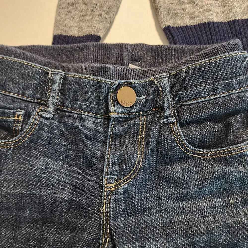 Baby Gap 2 pc outfit girl sz 12-18 months Cat sweater Jeans School Play Daycare